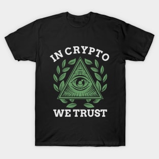 In Crypto We Trust Bitcoin Cryptocurrency Trading T-Shirt